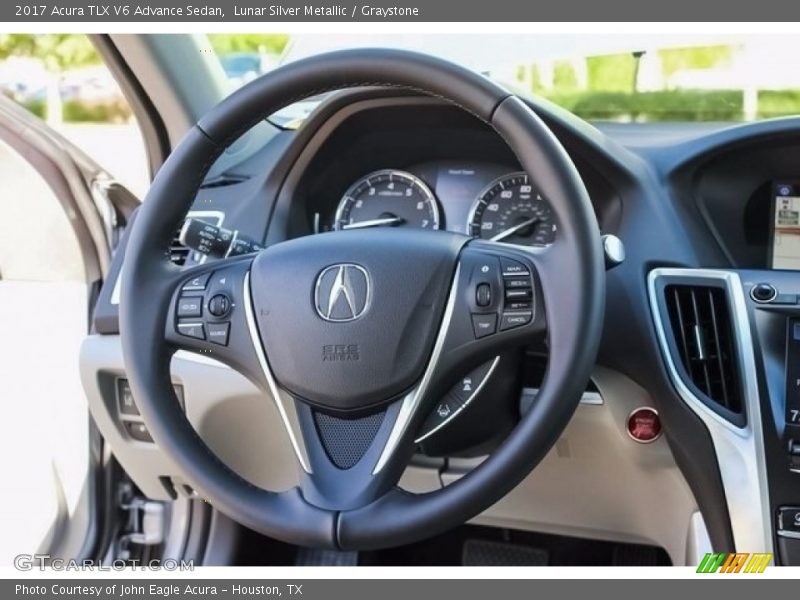 Lunar Silver Metallic / Graystone 2017 Acura TLX V6 Advance Sedan