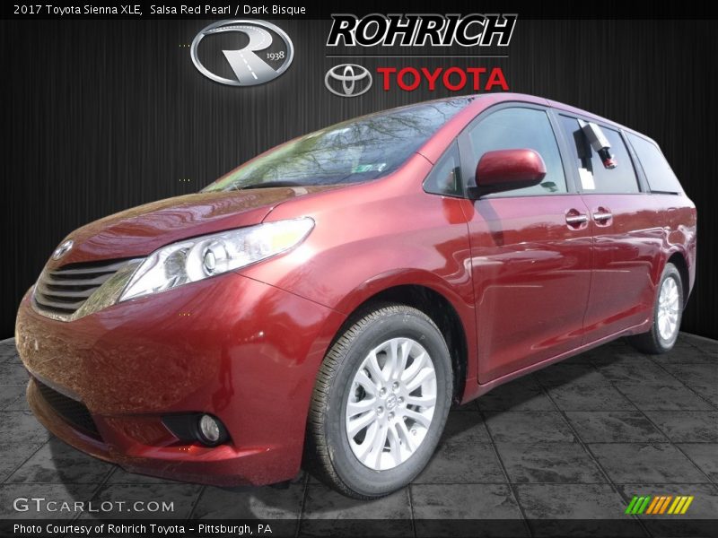 Salsa Red Pearl / Dark Bisque 2017 Toyota Sienna XLE