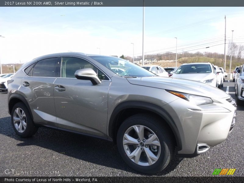 Silver Lining Metallic / Black 2017 Lexus NX 200t AWD