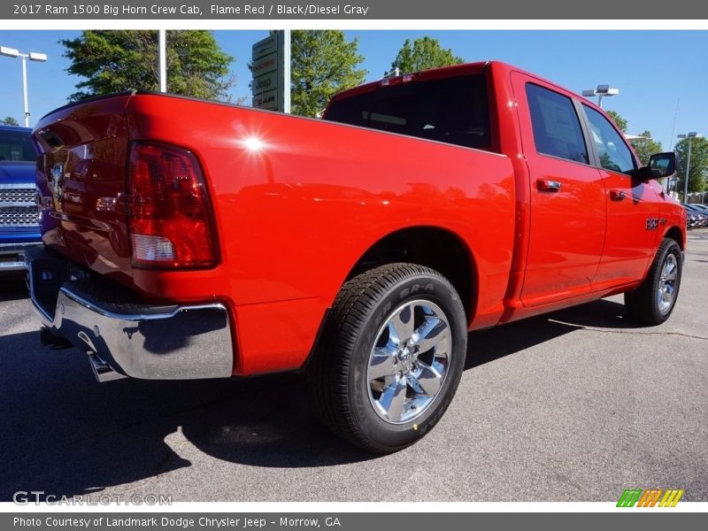 Flame Red / Black/Diesel Gray 2017 Ram 1500 Big Horn Crew Cab