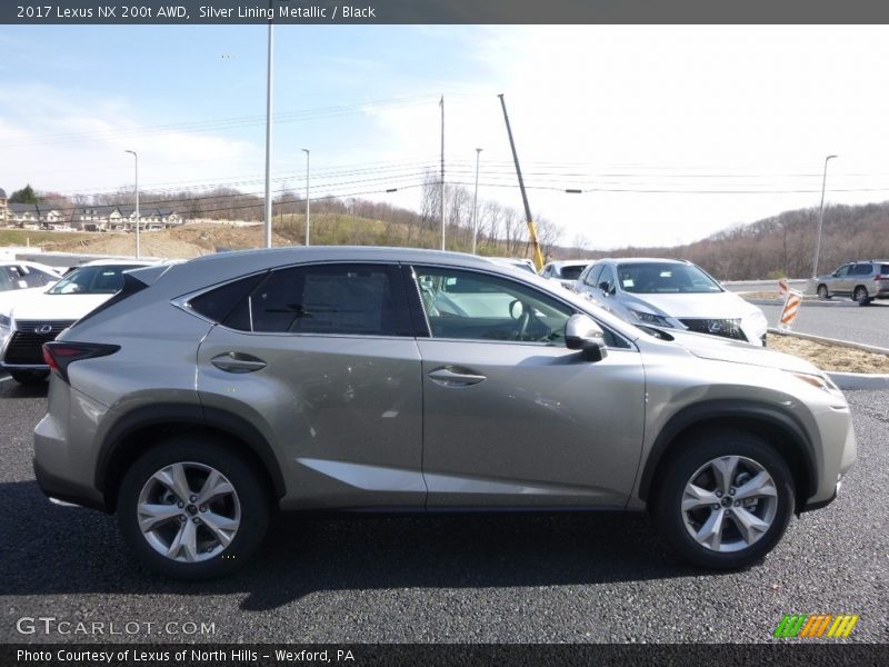 Silver Lining Metallic / Black 2017 Lexus NX 200t AWD