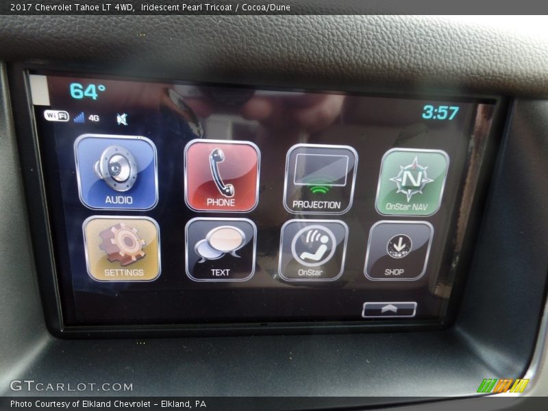 Iridescent Pearl Tricoat / Cocoa/Dune 2017 Chevrolet Tahoe LT 4WD
