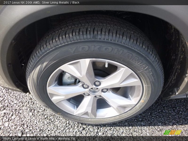Silver Lining Metallic / Black 2017 Lexus NX 200t AWD