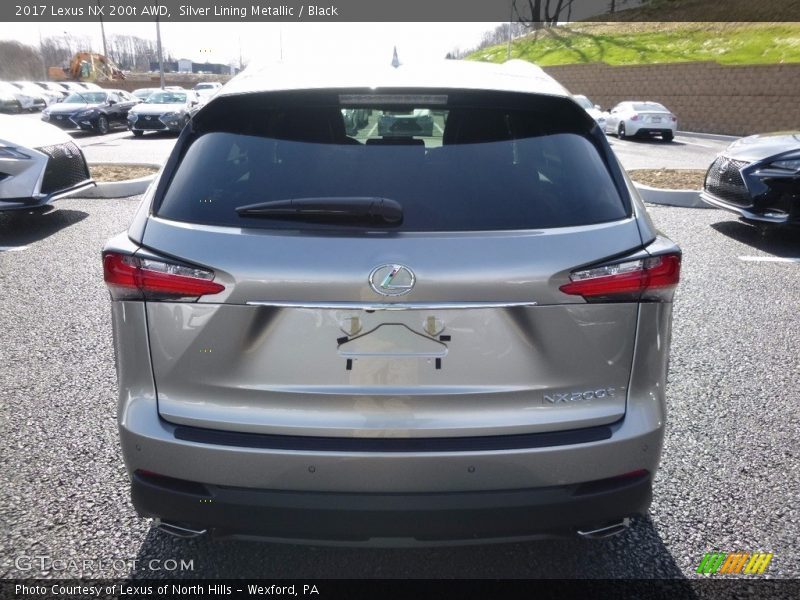 Silver Lining Metallic / Black 2017 Lexus NX 200t AWD