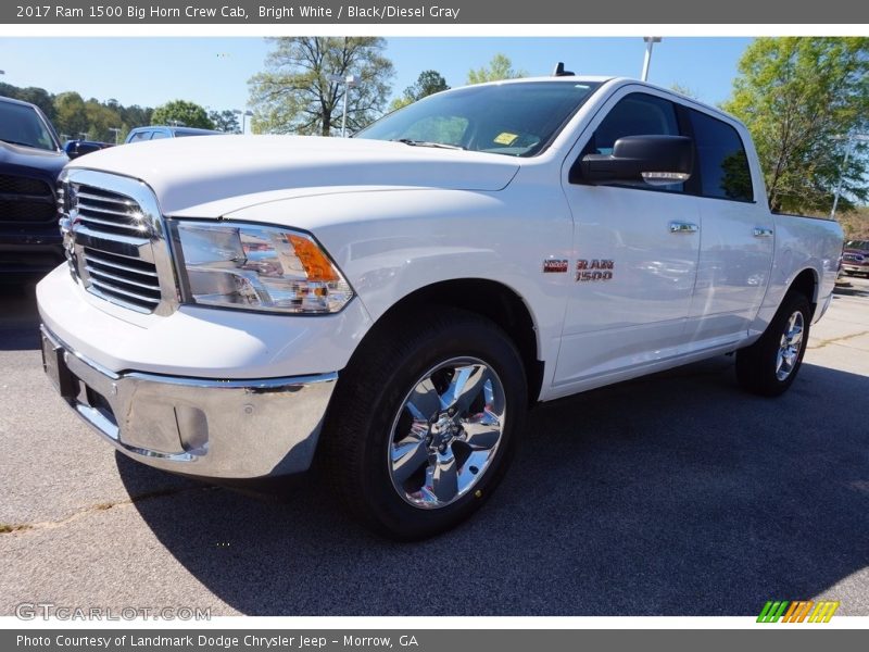 Bright White / Black/Diesel Gray 2017 Ram 1500 Big Horn Crew Cab