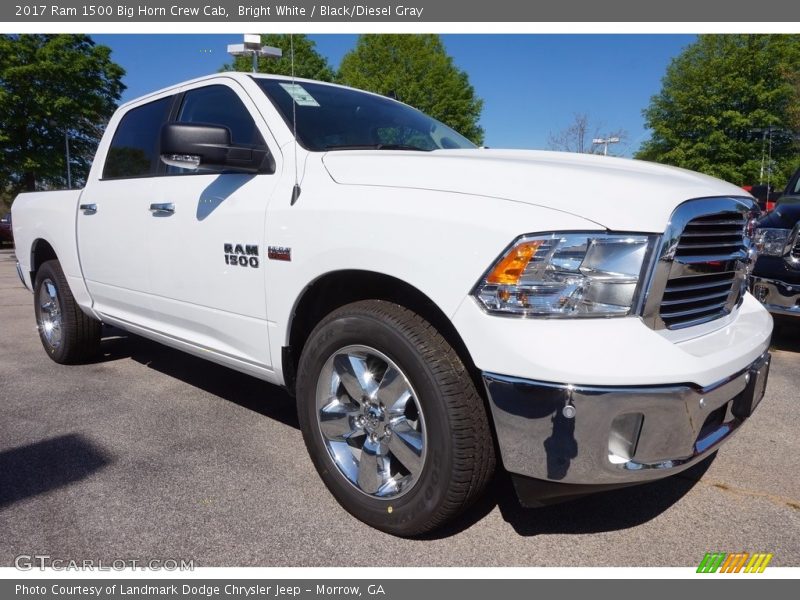 Bright White / Black/Diesel Gray 2017 Ram 1500 Big Horn Crew Cab