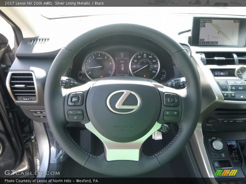 Silver Lining Metallic / Black 2017 Lexus NX 200t AWD