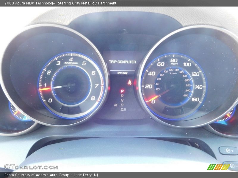Sterling Gray Metallic / Parchment 2008 Acura MDX Technology