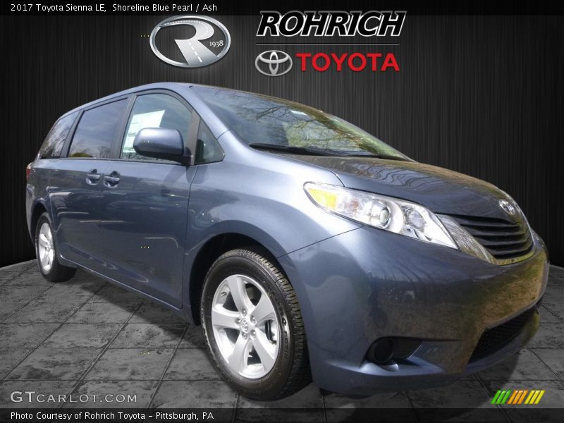 Shoreline Blue Pearl / Ash 2017 Toyota Sienna LE