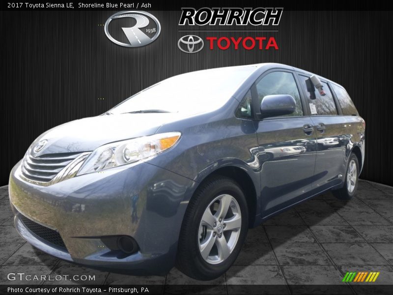 Shoreline Blue Pearl / Ash 2017 Toyota Sienna LE