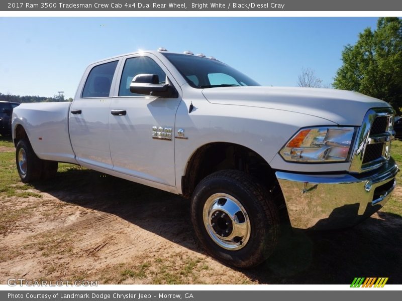 Bright White / Black/Diesel Gray 2017 Ram 3500 Tradesman Crew Cab 4x4 Dual Rear Wheel
