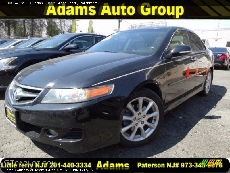 Deep Green Pearl / Parchment 2006 Acura TSX Sedan