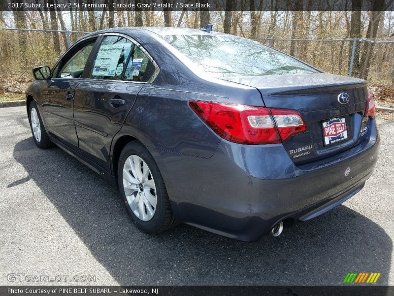 Carbide Gray Metallic / Slate Black 2017 Subaru Legacy 2.5i Premium