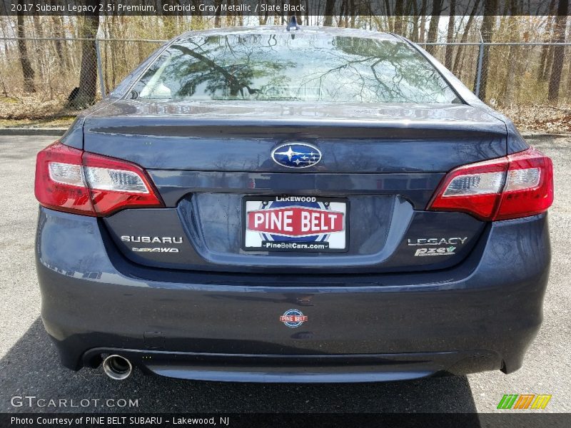 Carbide Gray Metallic / Slate Black 2017 Subaru Legacy 2.5i Premium