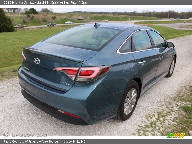 Graphite Blue Pearl / Gray 2016 Hyundai Sonata Hybrid SE