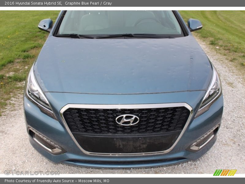 Graphite Blue Pearl / Gray 2016 Hyundai Sonata Hybrid SE