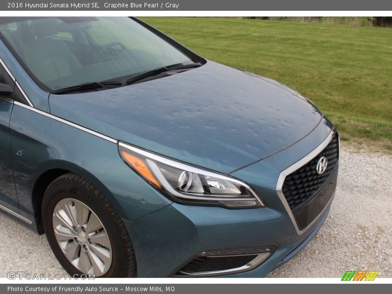 Graphite Blue Pearl / Gray 2016 Hyundai Sonata Hybrid SE
