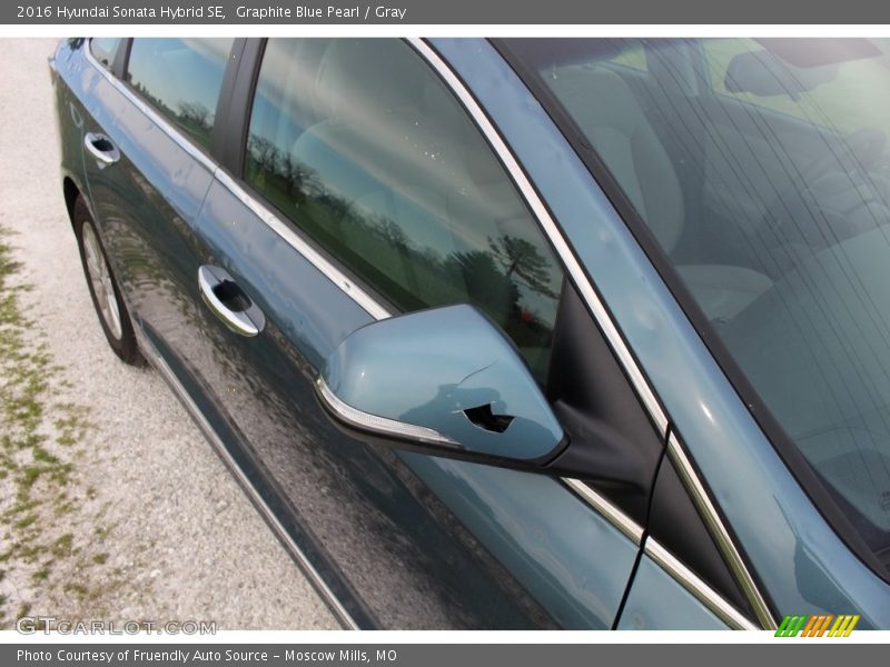 Graphite Blue Pearl / Gray 2016 Hyundai Sonata Hybrid SE