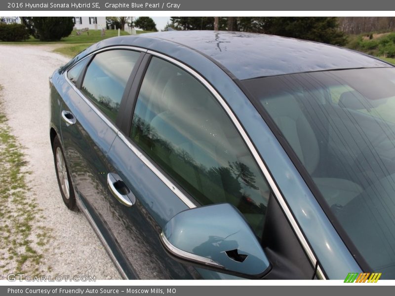 Graphite Blue Pearl / Gray 2016 Hyundai Sonata Hybrid SE