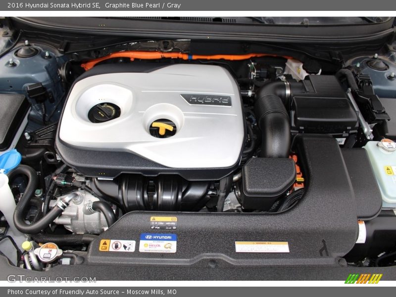 Graphite Blue Pearl / Gray 2016 Hyundai Sonata Hybrid SE