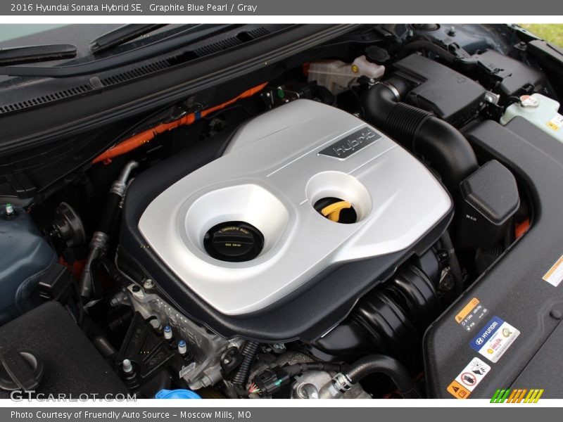 Graphite Blue Pearl / Gray 2016 Hyundai Sonata Hybrid SE