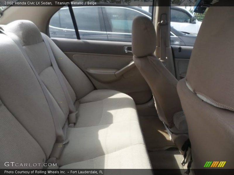Titanium Metallic / Beige 2002 Honda Civic LX Sedan