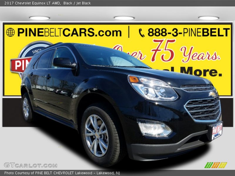Black / Jet Black 2017 Chevrolet Equinox LT AWD