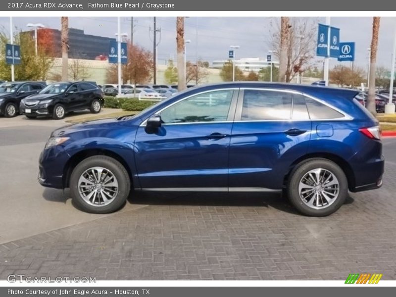 Fathom Blue Pearl / Graystone 2017 Acura RDX Advance