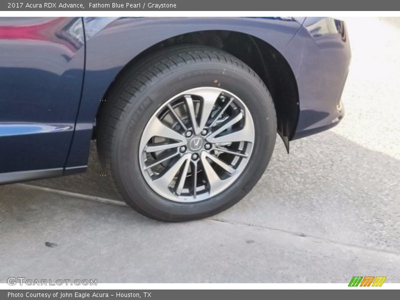 Fathom Blue Pearl / Graystone 2017 Acura RDX Advance