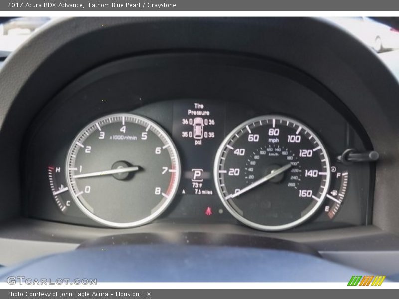Fathom Blue Pearl / Graystone 2017 Acura RDX Advance