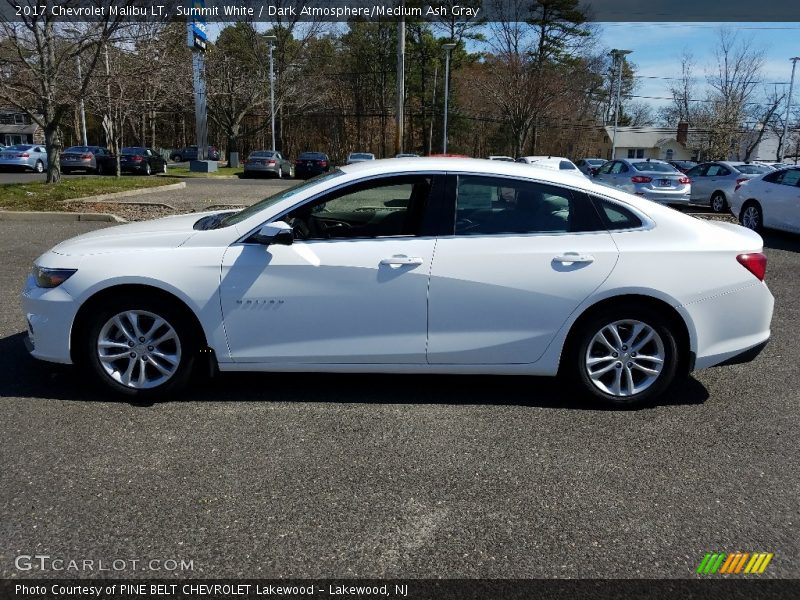 Summit White / Dark Atmosphere/Medium Ash Gray 2017 Chevrolet Malibu LT