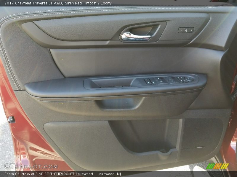 Siren Red Tintcoat / Ebony 2017 Chevrolet Traverse LT AWD