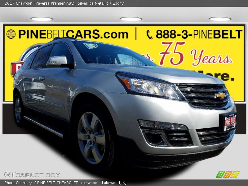 Silver Ice Metallic / Ebony 2017 Chevrolet Traverse Premier AWD