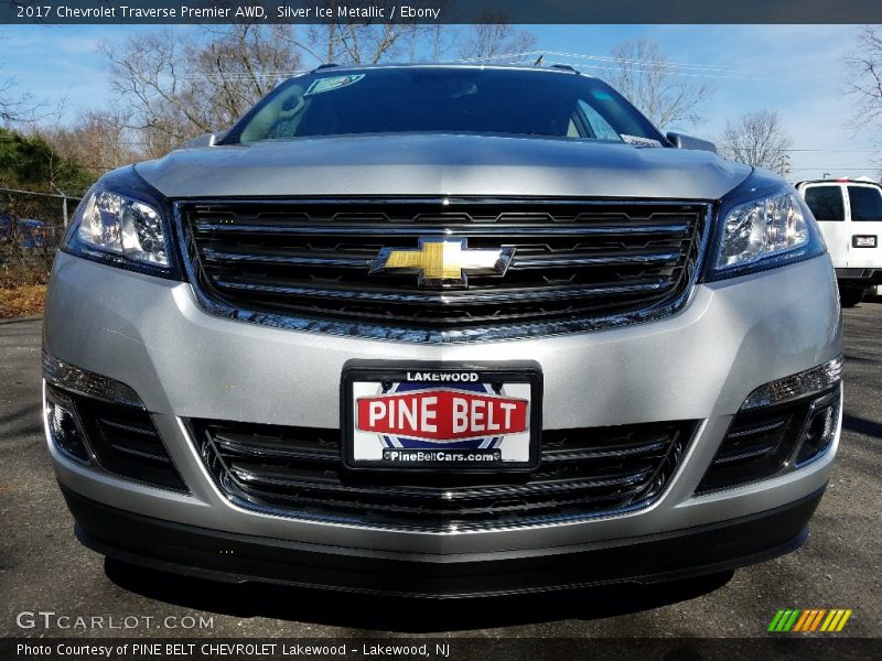 Silver Ice Metallic / Ebony 2017 Chevrolet Traverse Premier AWD