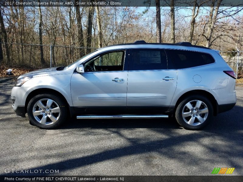 Silver Ice Metallic / Ebony 2017 Chevrolet Traverse Premier AWD