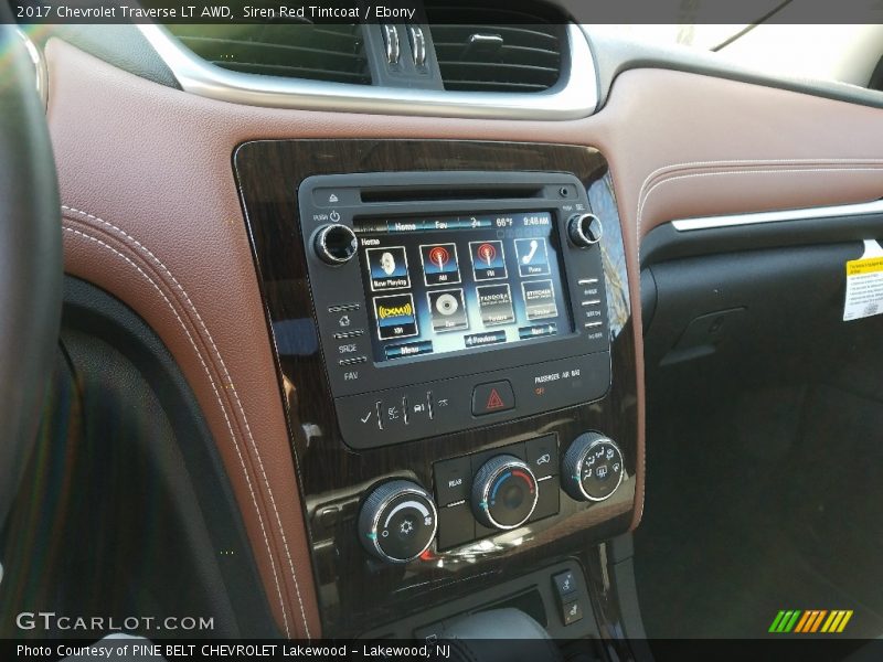 Siren Red Tintcoat / Ebony 2017 Chevrolet Traverse LT AWD