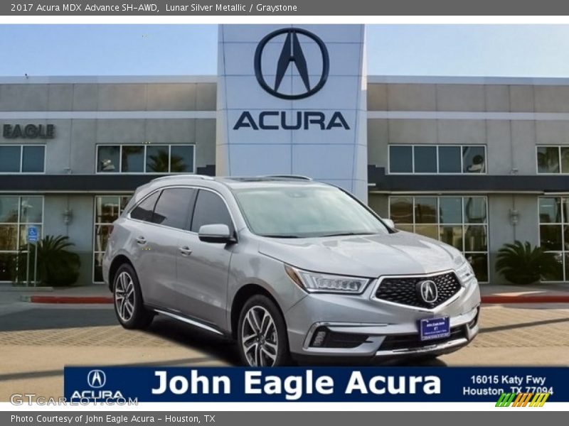 Lunar Silver Metallic / Graystone 2017 Acura MDX Advance SH-AWD