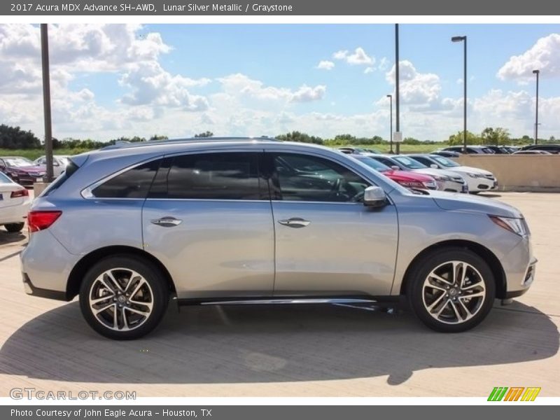 Lunar Silver Metallic / Graystone 2017 Acura MDX Advance SH-AWD