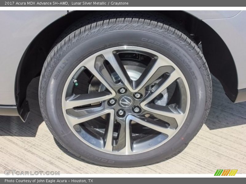 Lunar Silver Metallic / Graystone 2017 Acura MDX Advance SH-AWD