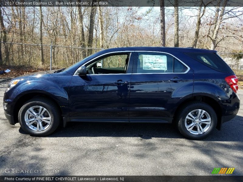 Blue Velvet Metallic / Jet Black 2017 Chevrolet Equinox LS