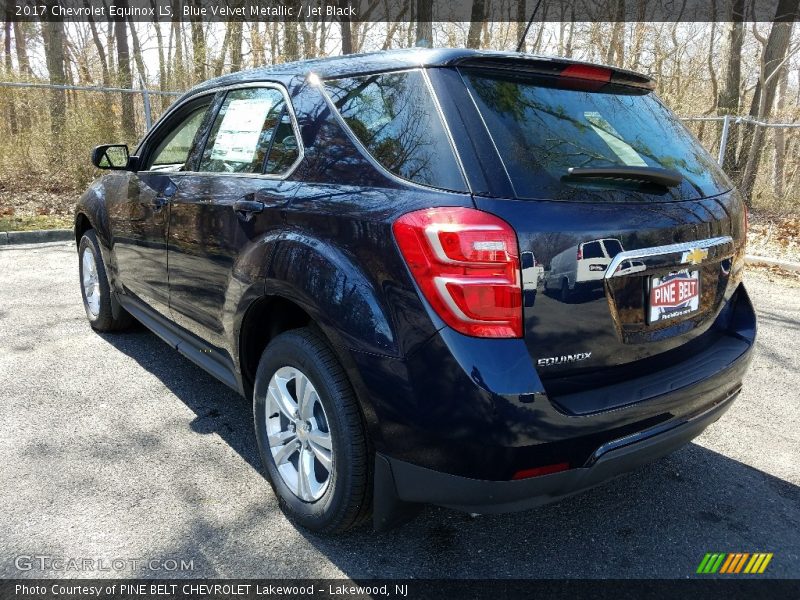 Blue Velvet Metallic / Jet Black 2017 Chevrolet Equinox LS