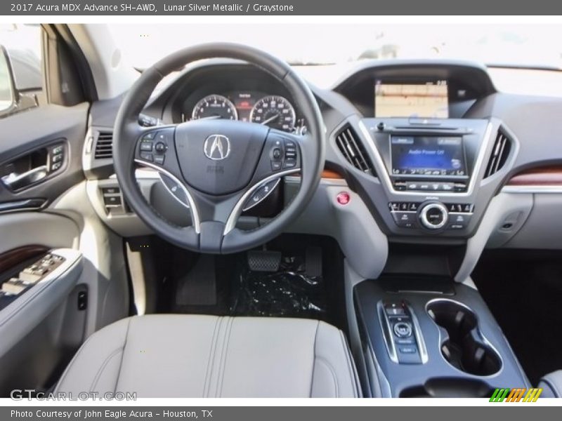 Lunar Silver Metallic / Graystone 2017 Acura MDX Advance SH-AWD