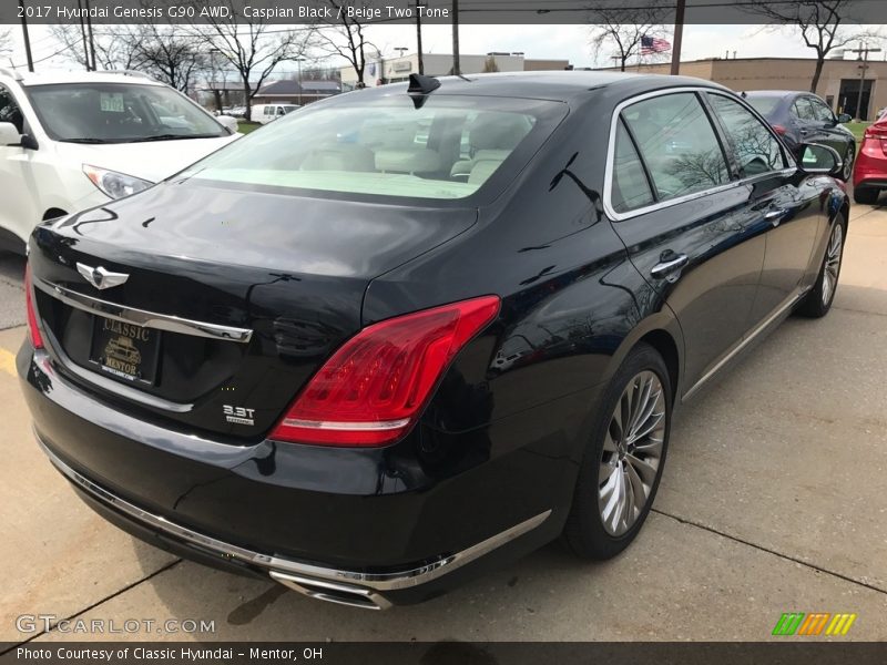 Caspian Black / Beige Two Tone 2017 Hyundai Genesis G90 AWD