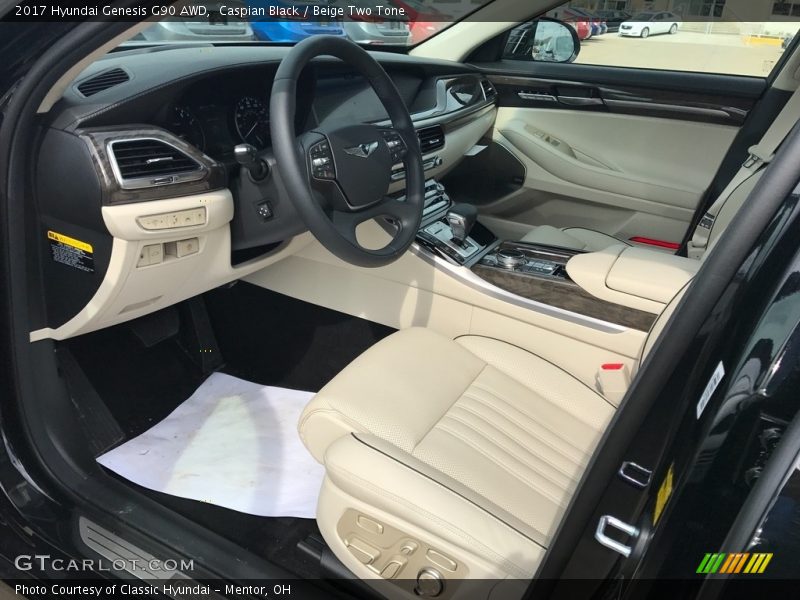 2017 Genesis G90 AWD Beige Two Tone Interior