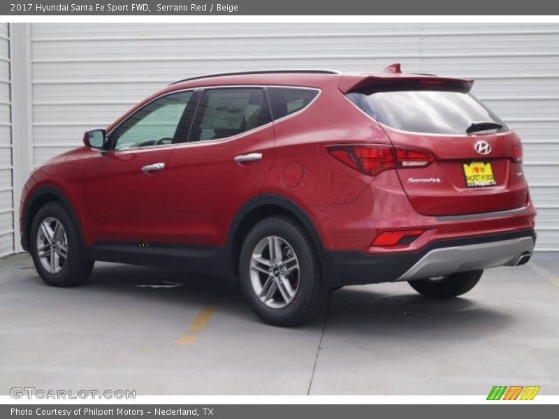 Serrano Red / Beige 2017 Hyundai Santa Fe Sport FWD