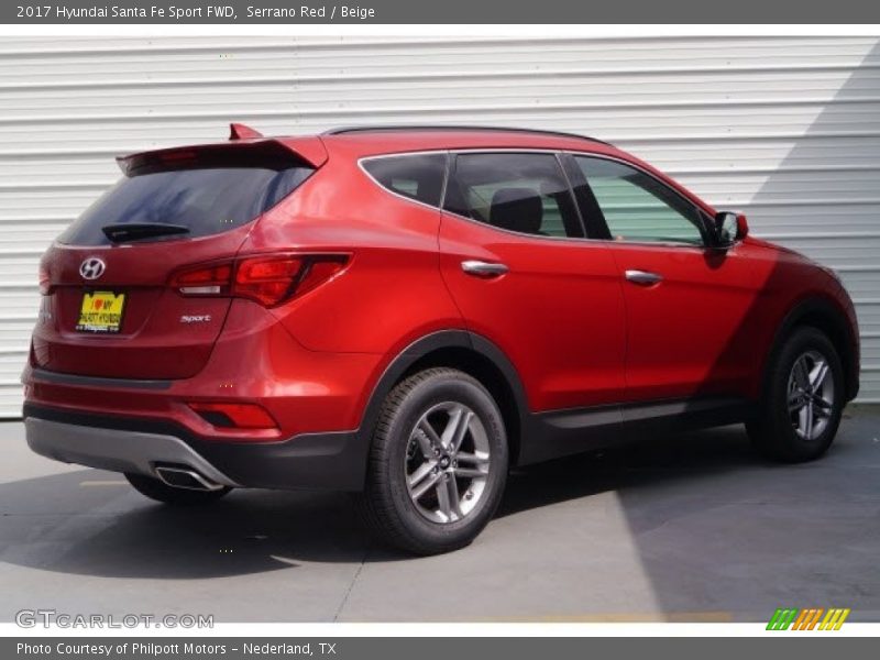 Serrano Red / Beige 2017 Hyundai Santa Fe Sport FWD