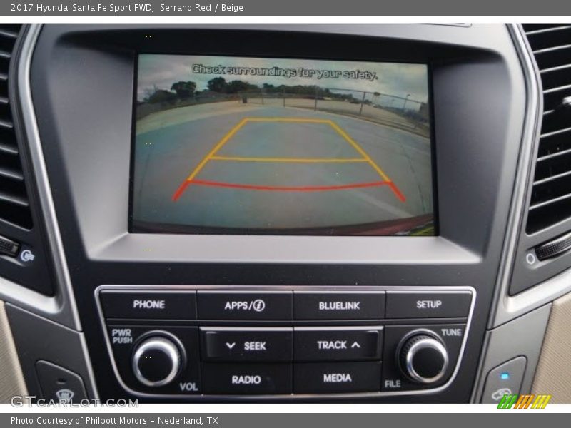 Serrano Red / Beige 2017 Hyundai Santa Fe Sport FWD