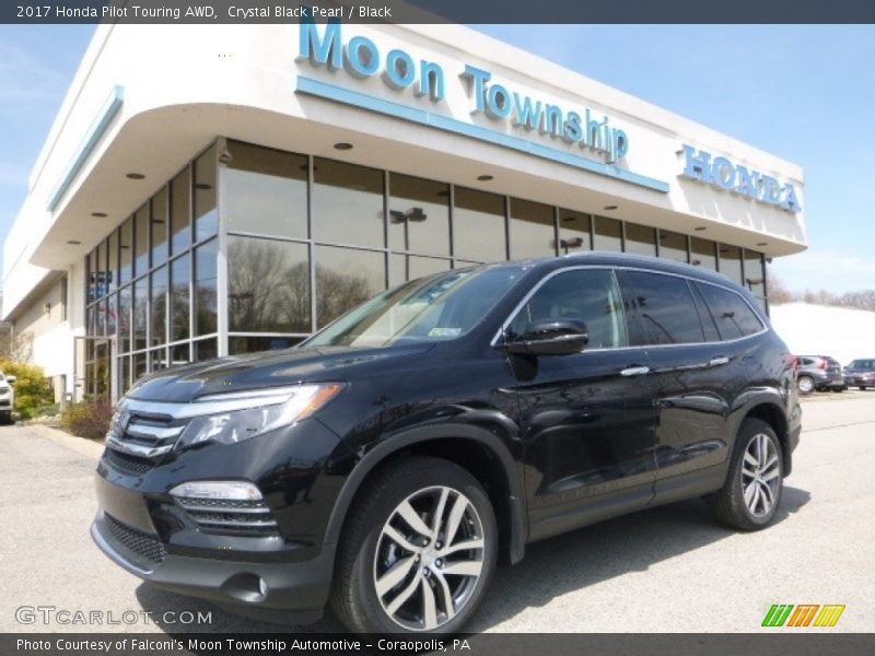 Crystal Black Pearl / Black 2017 Honda Pilot Touring AWD