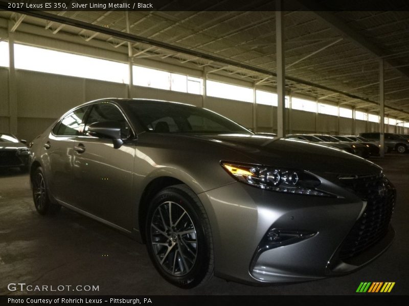 Silver Lining Metallic / Black 2017 Lexus ES 350