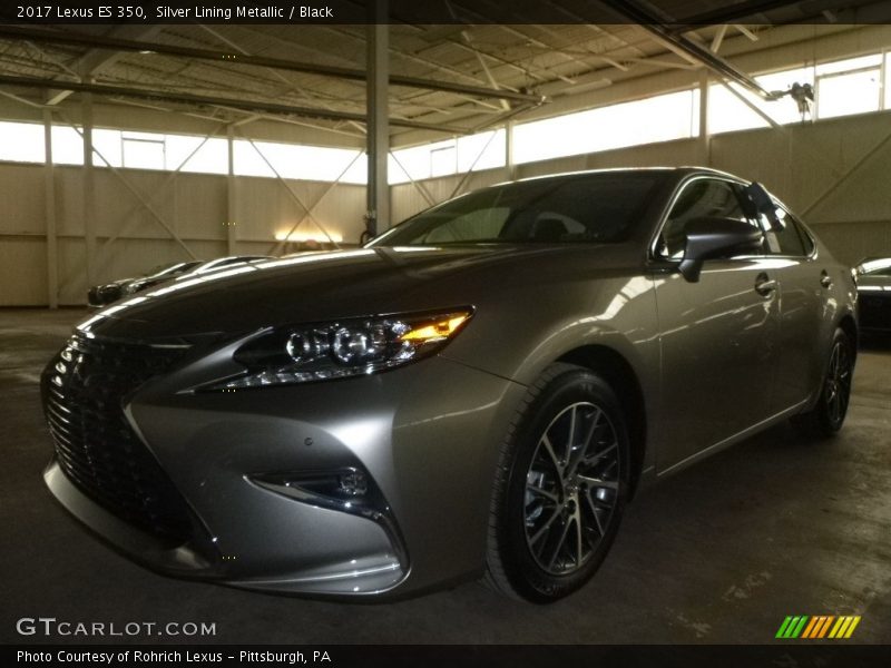 Silver Lining Metallic / Black 2017 Lexus ES 350